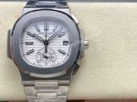 Patek Philippe Nautilus CH28-520 Automatic Movement White Steel Strap White 40.5mm Watch